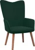 vidaXL Relaxsessel mit Hocker Dunkelgrün Samt Produktbild-Vorschau 4
