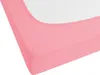 A close-up view of the corner of a pink fitted sheet. Náhľad obrázku produktu