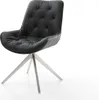 DELIFE Esszimmerstuhl Taimi-Flex Echt-Leder Schwarz Produktbild-Vorschau 6