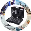 A collage of images showing bicycle parts and a tool kit. Náhled obrázku produktu
