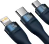 Baseus Cavo USB Flash 1,5 m USB C USB C/Micro-USB B/Blu Anteprima dell’immagine prodotto 3