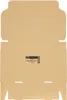 A flat, unfolded cardboard box with a label in the center. Produktbild-Vorschau