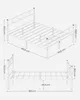 VASAGLE Bettgestell 140 x 190 cm, mit Kopfteil, Metallbett, Produktbild-Vorschau 5