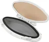 An open oval porthole with a mesh screen and a wooden interior, on a white background. Anteprima dell’immagine prodotto