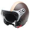 CMX Jet Helmet - Casco Scooter Chap Pelle bianco, marrone, Anteprima dell’immagine prodotto 1