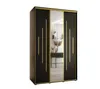 Kleiderschrank YVONA 13 - 150/60 cm, schwarz/gold Produktbild-Vorschau 2