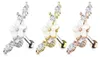 Helix Piercing „Perlmutt Blume mit Zirkonia“ Klar Produktbild-Vorschau 3