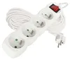 Prodlužovací kabel 10 m / 4 zásuvky / s vypínačem / bílý / PVC / 1 mm2 Náhľad obrázku produktu