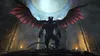 A dark, imposing winged creature stands in a large, dimly lit chamber with a domed ceiling. Produktbild-Vorschau