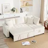 Divano angolare Merax, divano a L con funzione letto, box Anteprima dell’immagine prodotto 4