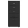 vidaXL Aktenschrank mit Rollen Schwarz 28x41x69 cm Metall - Produktbild-Vorschau 11