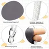 A collage of four close-up images showcasing the materials and components of a baby swing. Produktbild-Vorschau