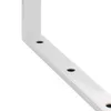 A close-up view of a white metal shelf bracket with pre-drilled holes. Produktbild-Vorschau