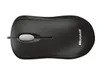A black Microsoft Basic Optical Mouse is shown from a top-down view against a white background. Anteprima dell’immagine prodotto