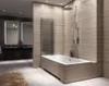 A modern bathroom with a bathtub and shower. Produktbild-Vorschau
