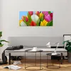 Bilder auf glas - Tulpen Blumenstrauß Blumen Tau - 100x40cm Produktbild-Vorschau 6