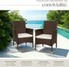 Lot de 2 fauteuils de jardin en rotin avec 2 sets de Voir les images du produit 4