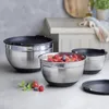 QDesign: ciotole in acciaio inox con coperchio - set di 3 Anteprima dell’immagine prodotto 4