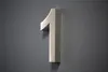 Hausnummer Premium Edelstahl in 3D Design Arial H20cmxT3cm Produktbild-Vorschau 1