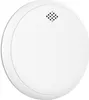 A white smoke and carbon monoxide detector is shown from a slightly elevated angle against a white background. Voir les images du produit