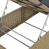 Sonnenliege Poly Rattan Braun und Dunkelgrau Produktbild-Vorschau 8