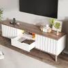 okwish TV skříňka do obývacího pokoje s LED osvětlením a 1 Náhled obrázku produktu 3