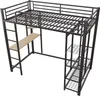 Łóżko na poddaszu Sweiko z drabinką 90x200cm, pojedyncze Podgląd zdjęcia produktu 15