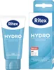 A tube of Ritex Hydro sensitiv Gel and its packaging are shown side-by-side against a white background. Podgląd zdjęcia produktu