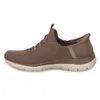 Side view of a brown Skechers slip-on shoe. Produktbild-Vorschau