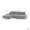 FEDVE Ecksofa Eckcouch DHAKA L Form Sofa mit Schlaffunktion Produktbild-Vorschau 7
