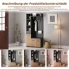 Merax Garderoben-Set 7-in-1, Kompaktgarderobe mit Sitzbank, Produktbild-Vorschau 12