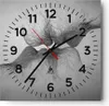Wanduhr - Quadrat - Glasuhr - Kuss Liebe Paar - 30x30cm - Produktbild-Vorschau 1