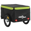 vidaXL Rimorchio per biciclette nero e verde 45 kg di ferro Anteprima dell’immagine prodotto 9