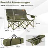 COSTWAY Campingstuhl für 2 Personen, Klappstuhl mit Produktbild-Vorschau 3