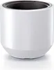 A white planter with a tapered base and a dark interior, shown on a white background. Náhled obrázku produktu