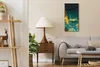 Wanduhr Leinwand Bild Uhr Kunstdruck 30x60 bunte Licht der Produktbild-Vorschau 3