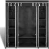 vidaXL Stoffschrank mit Fächern Kleiderstangen 45×150×176 Produktbild-Vorschau 1