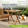 Juskys® Beistelltisch Zadar klappbar wetterfest geölt Produktbild-Vorschau 7