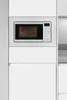 A built-in microwave oven integrated into a white kitchen cabinet. Produktbild-Vorschau