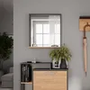 miroir mural Vicco Orlando Anthracite/chêne doré 57x60cm Voir les images du produit 3