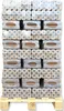 A pallet stacked with packages of wood briquettes. Produktbild-Vorschau