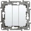 A triple light switch with a gray mounting frame. Anteprima dell’immagine prodotto