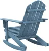 A blue Adirondack rocking chair shown from the back. Podgląd zdjęcia produktu