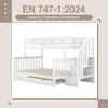 Merax Etagenbett 90x200/140x200/90x190cm Ausziehbett mit Produktbild-Vorschau 8