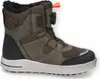 A single green winter boot for children is shown against a white background. Voir les images du produit