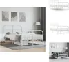 vidaXL Rám postele s čelem a nohou kovový bílý 120x190 cm - Náhled obrázku produktu 1