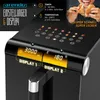Close-up of an air fryer's control panel and a person eating fried food. Produktbild-Vorschau