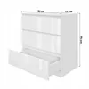 Kommode 70cm AVEN Weiß,  3 Schubladen, Sideboard,  Produktbild-Vorschau 4
