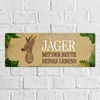 Metallschild mit Spruch: Hier wohnt ein Jäger - mit der ... Produktbild-Vorschau 2