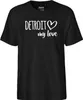 Huuraa Herren T-Shirt Detroit my love M Black Bio Baumwolle Produktbild-Vorschau 2